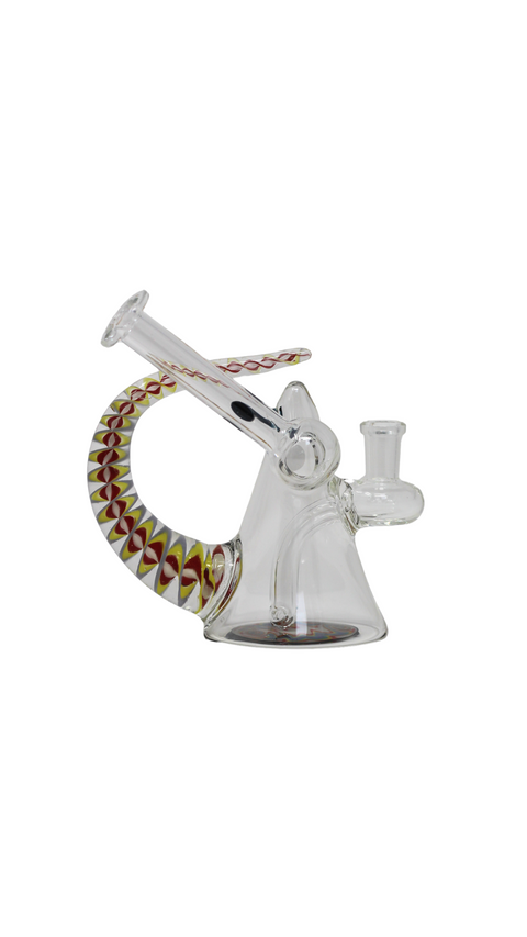Boss Haas Glass Wigwag Cone Rig With 2 Hole Diffy