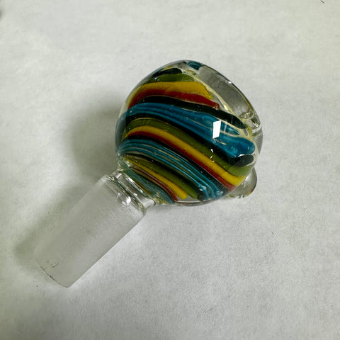 14mm Flower Bowl Rasta Stripe Color