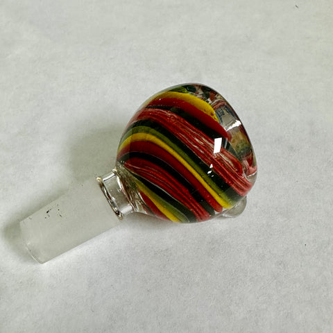 14mm Flower Bowl Rasta Stripe Color