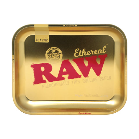 Raw Rolling Tray Ethereal Gold