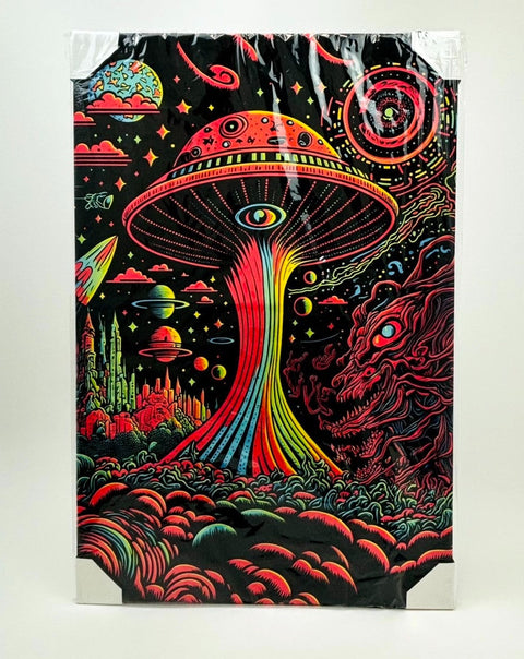 Canvas Print Poster - Rainbow Mushroom
