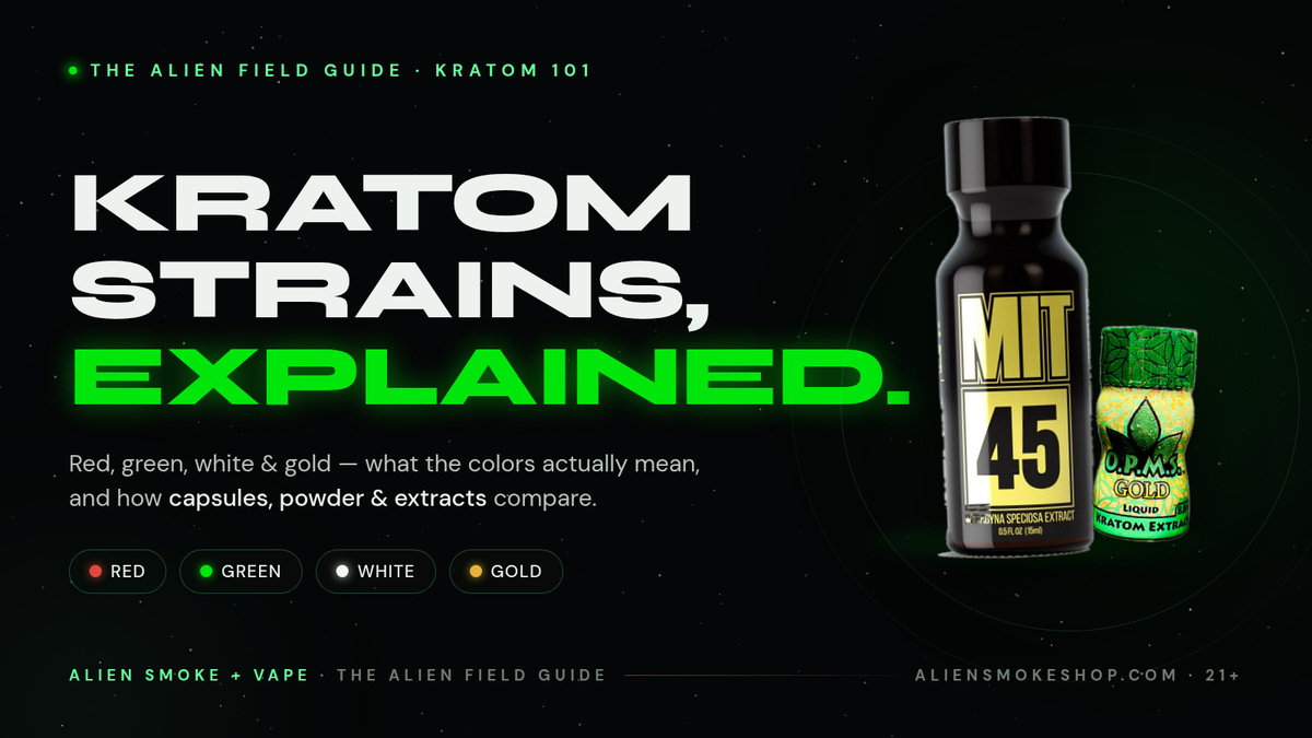 Kratom Strains Explained: Red, Green, White & Gold