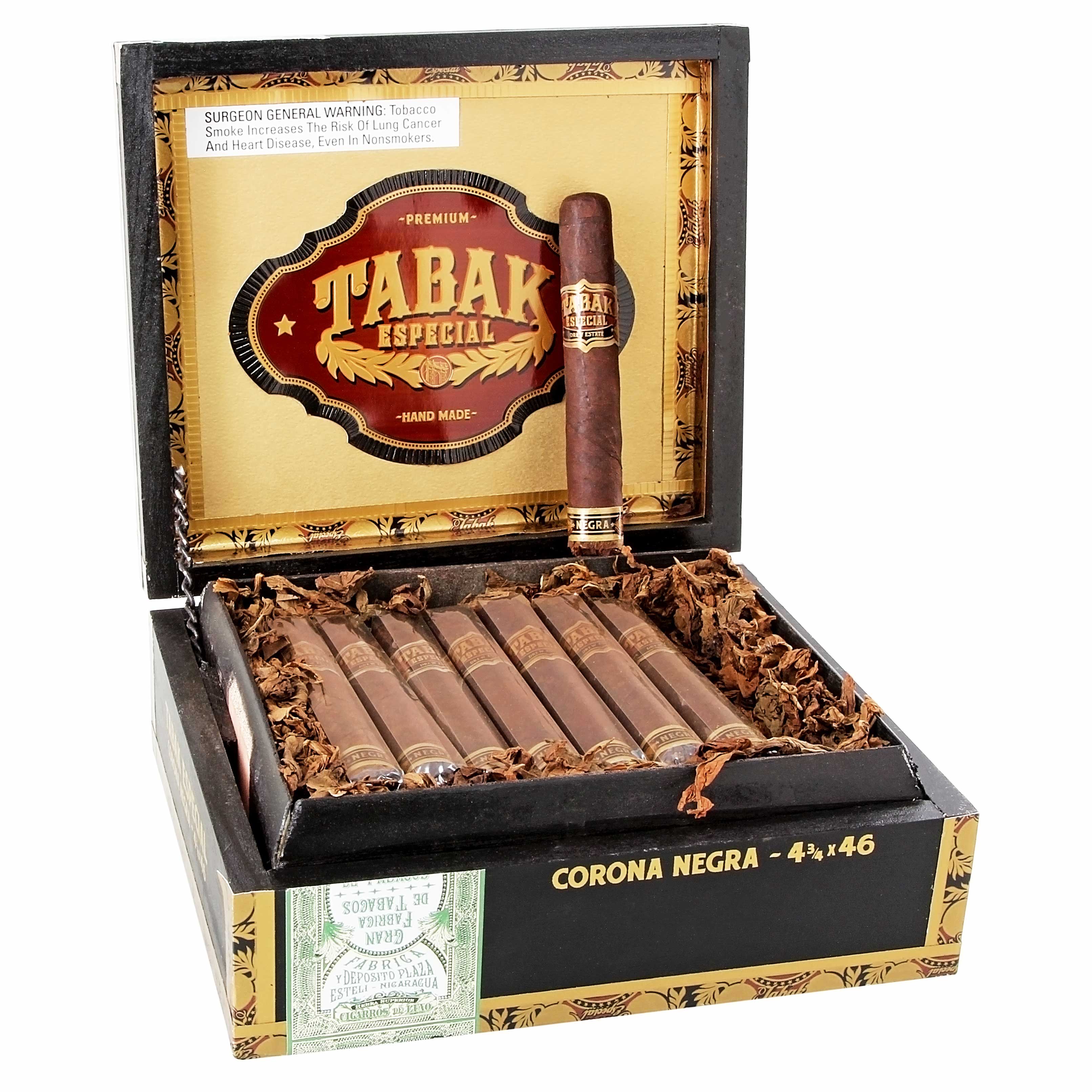 Tabak Especial Corona Negra : 4 3/4 X 46