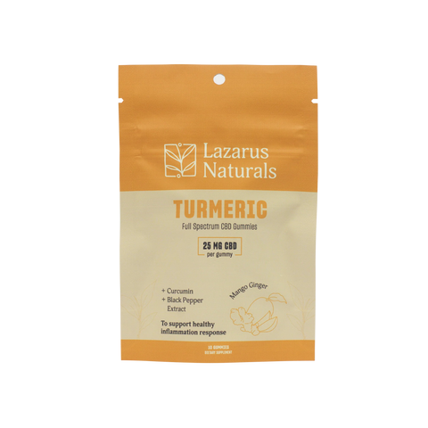 Lazarus Naturals CBD Gummies, Turmeric - 10 Count / 25mg per gummy