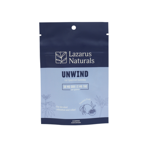 Lazarus Naturals CBD Gummies - Unwind 10 pack 50mg per gummy