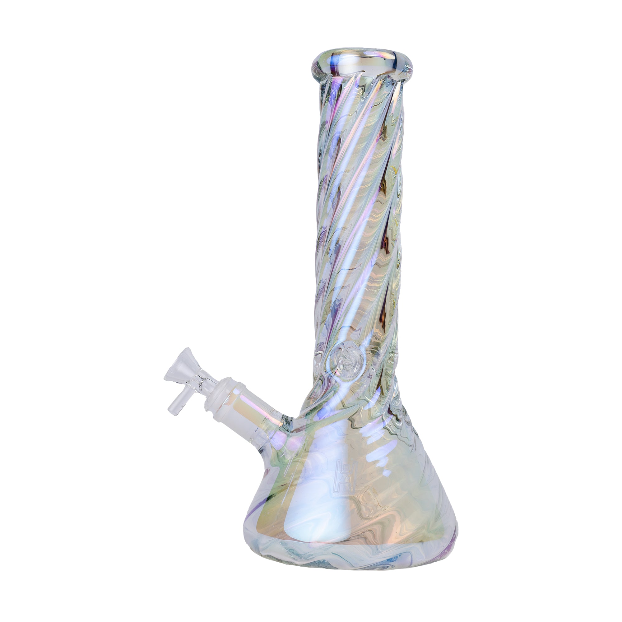 Human Grade - Twisted Iridescent Beaker 12"