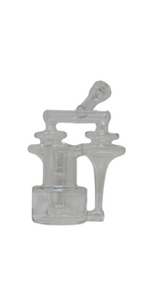 Clear Double Funnell RBR By Iridescent Glass