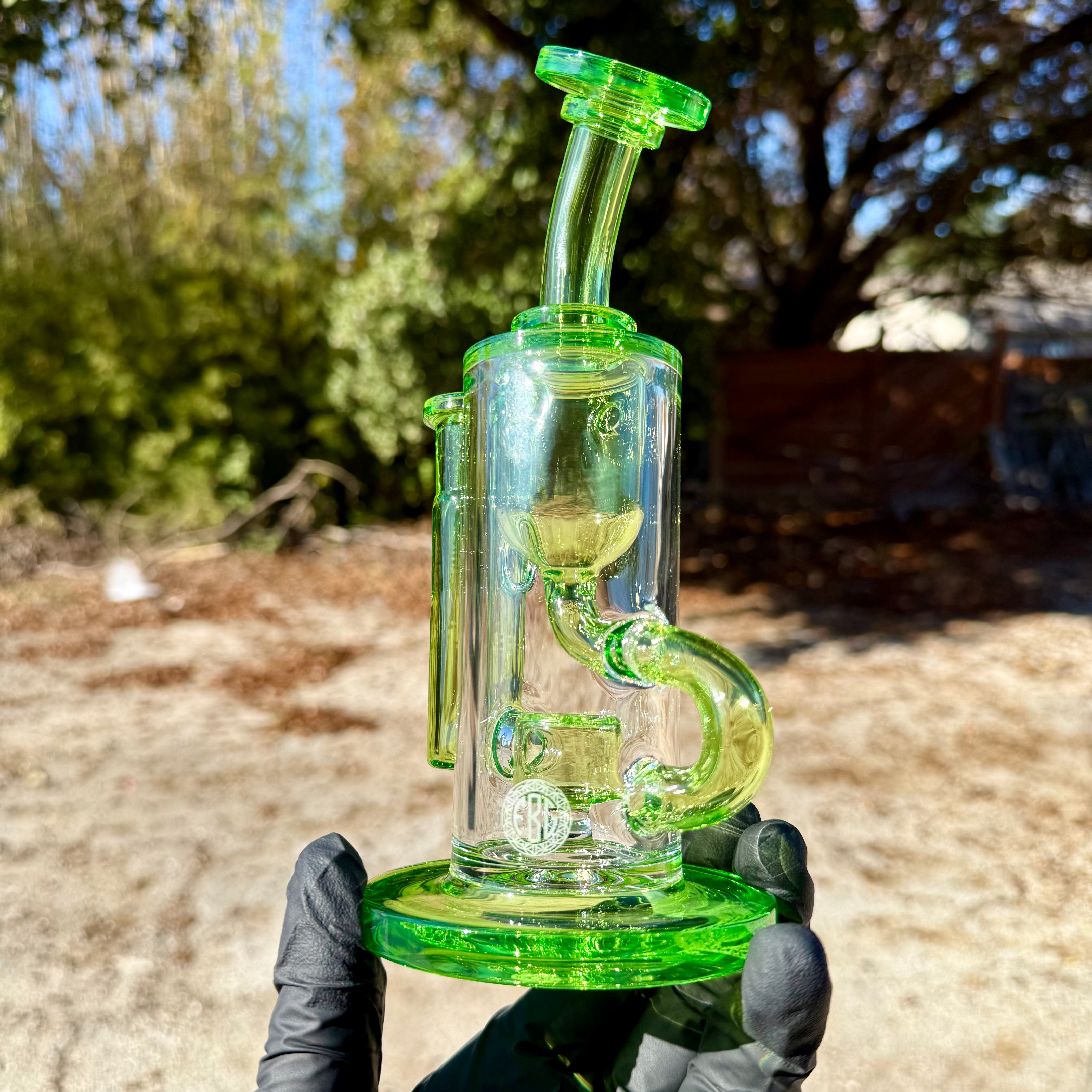 Fat Boy Glass Color Klein Recycler - Lime Green