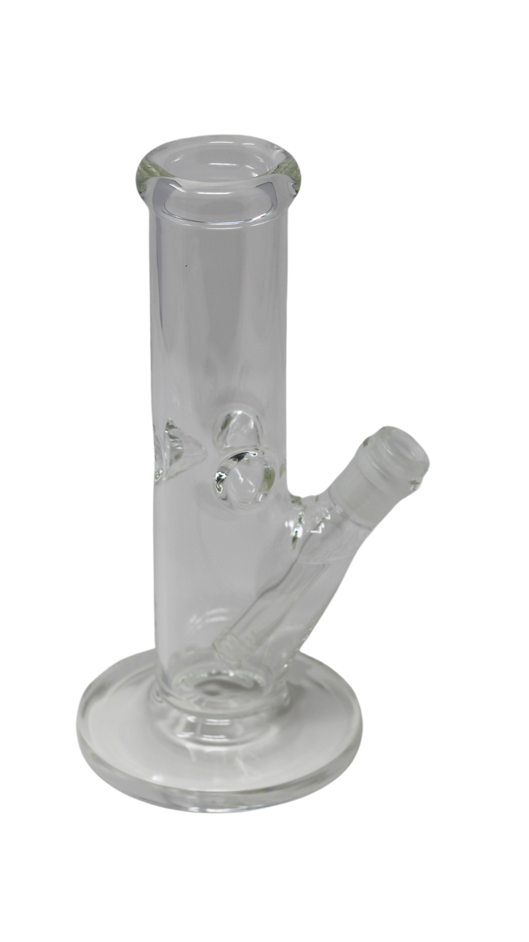WP 148 - 10" Clear Glass Dot Color Straight Water Pipe