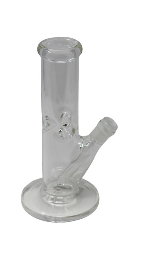 WP 148 - 10" Clear Glass Dot Color Straight Water Pipe