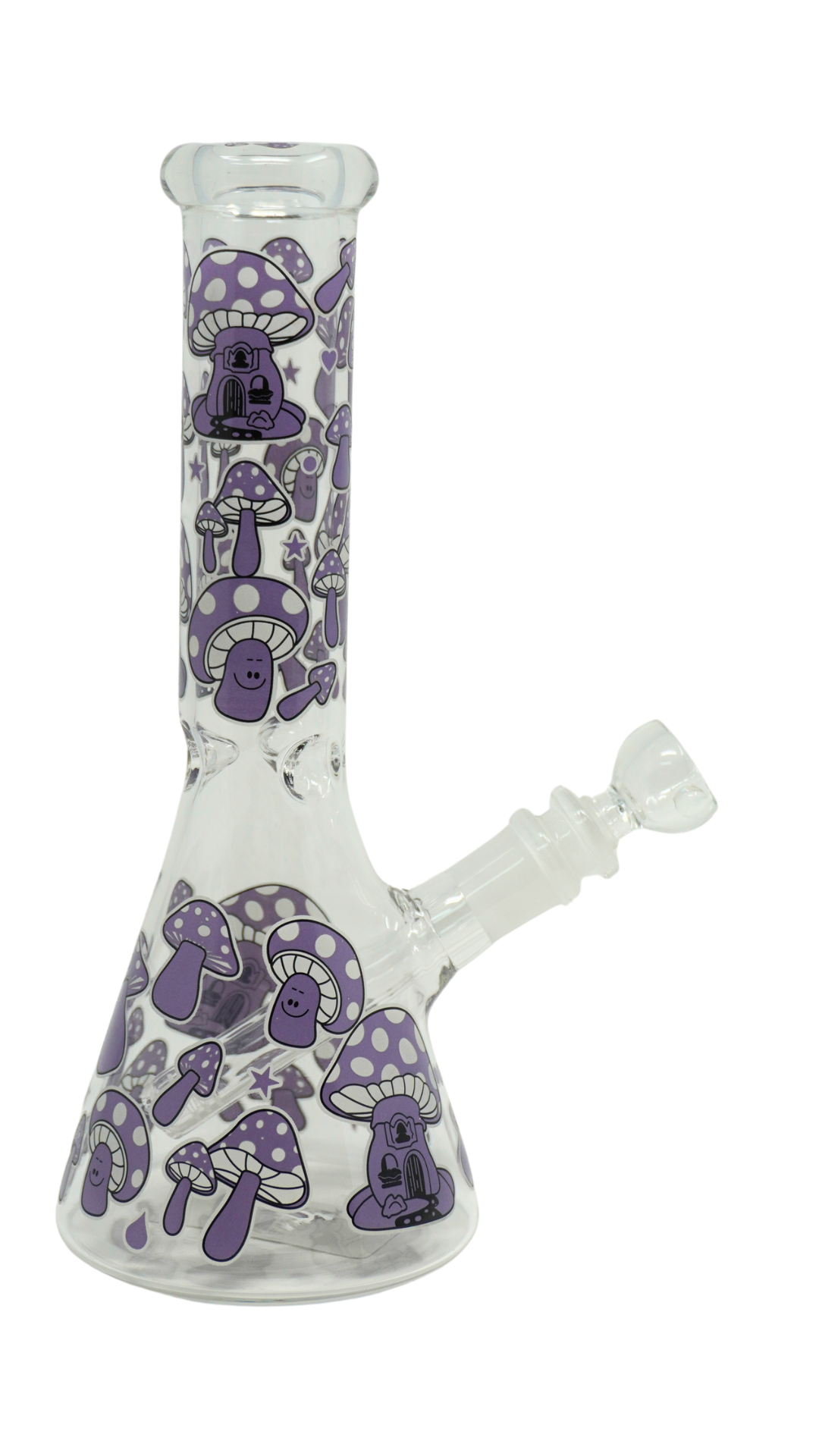 WP-177 - 10" Mushroom Design Beaker Glass Glow in Dark