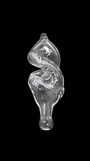 Rich Brian Glass- Clear Helix Puffco Joystick Cap