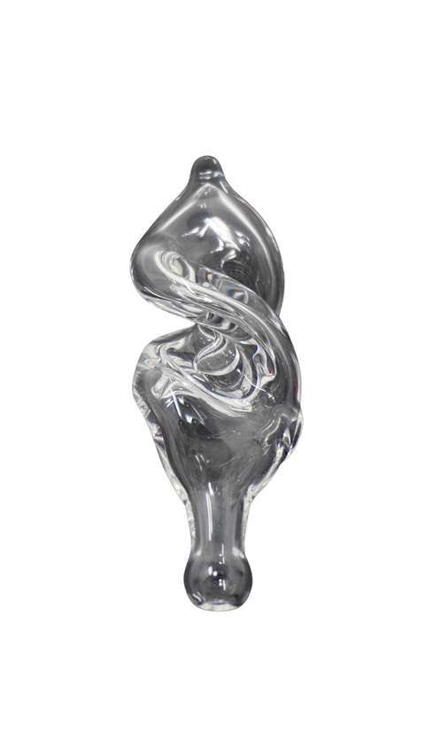 Rich Brian Glass- Clear Helix Puffco Joystick Cap