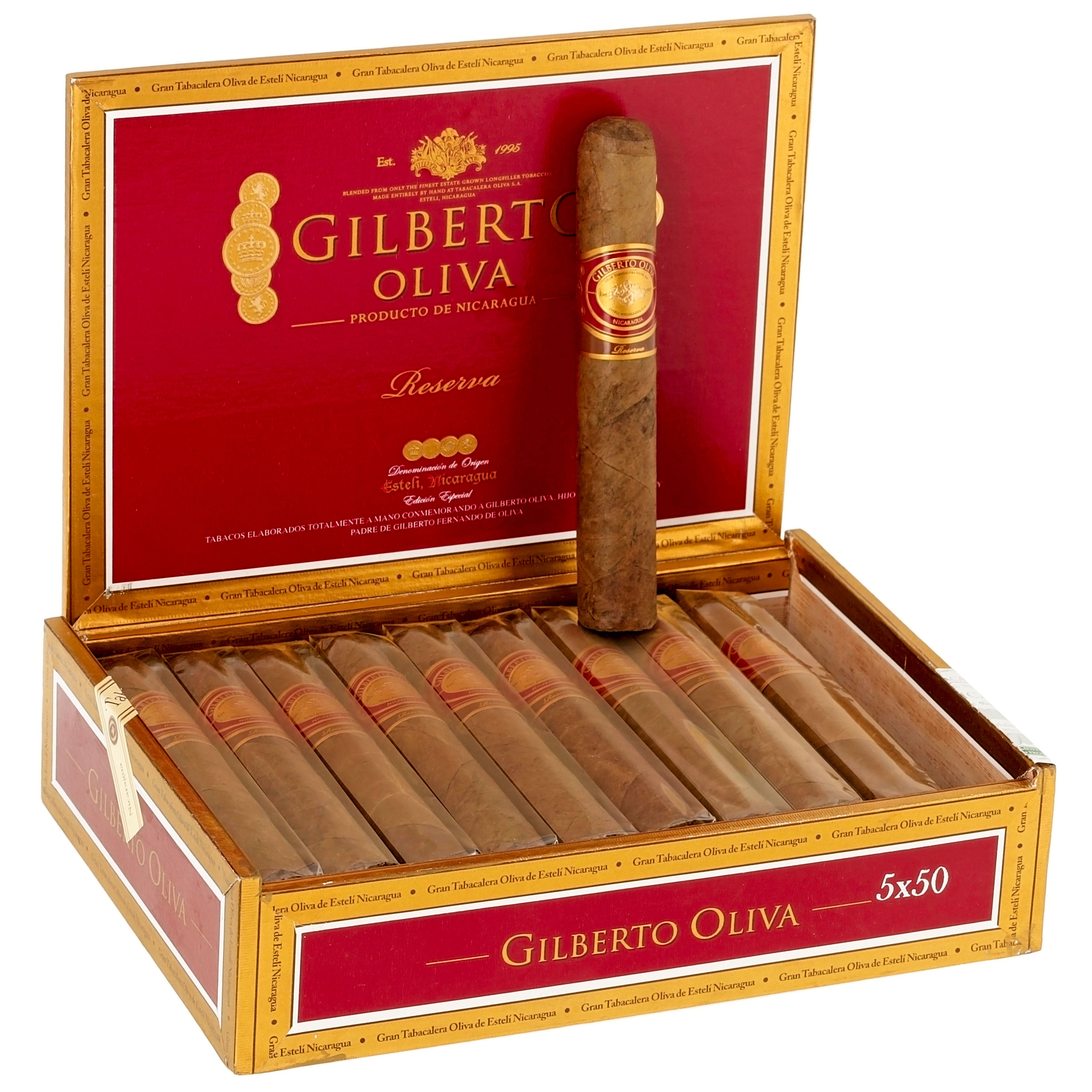 Gilberto Oliva Red Reserva - 5 X 50 Churchill