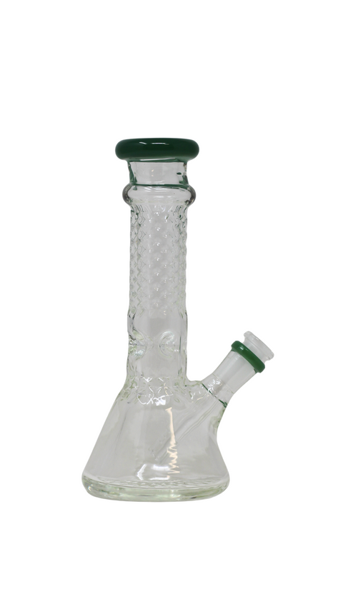 MWP 122 - 8" - Diamond Beaker Glass Bong