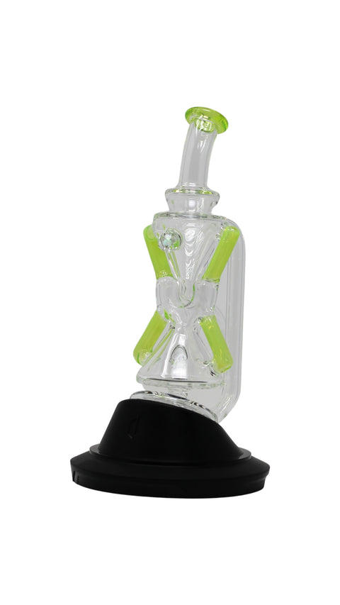 Iridescent Glass x Ion Glass : Le Superior XCR Puffco Peak Attachment - Le Faceted Slyme