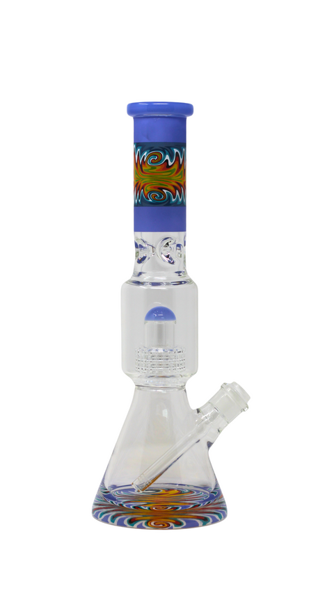 WP 173 - 16" Beaker Wig Wag Tube Perc Water Pipe