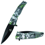 Snake Eye Tactical Spring Assisted Knife - Green Demon