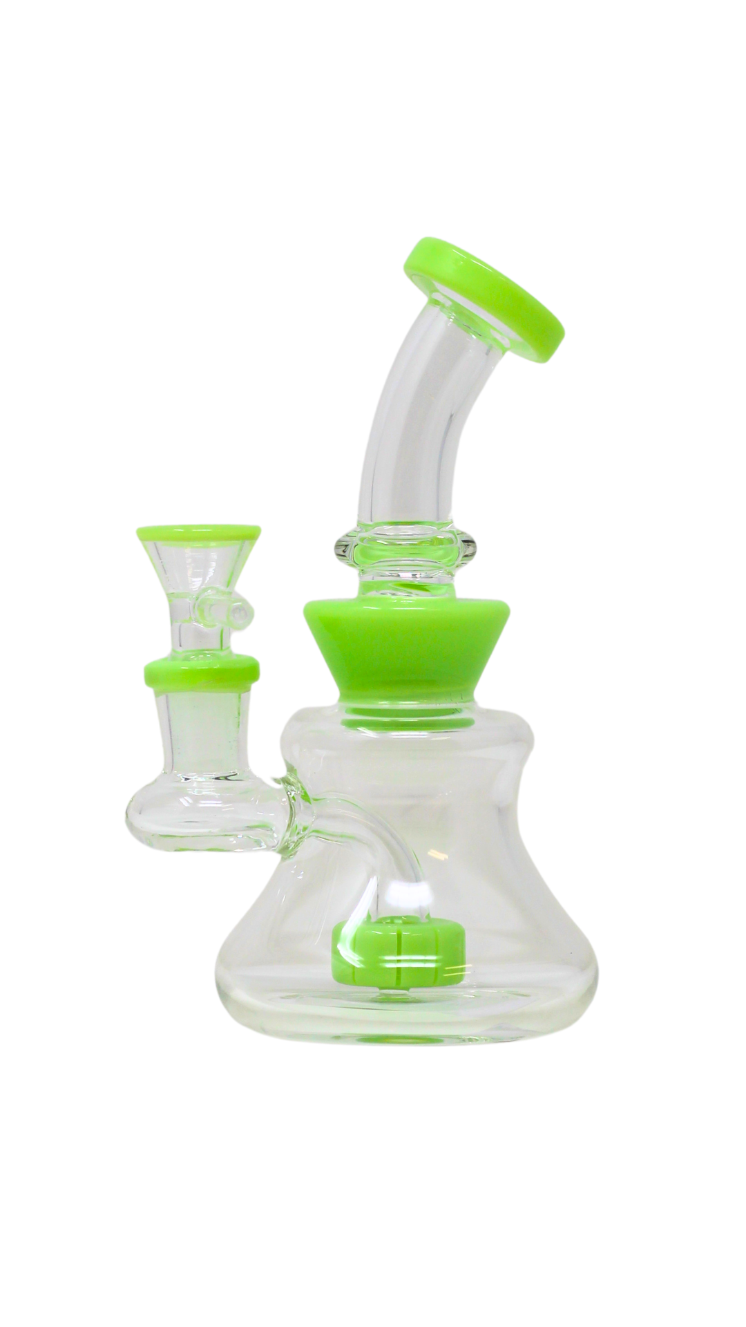 MWP 137 - 6" Curvy Vent Mini Glass Water Pipe 8 Colors