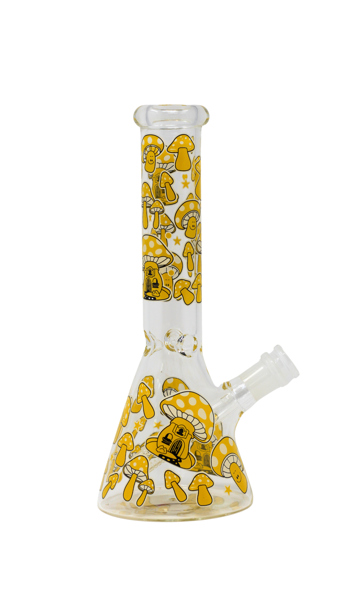 WP-177 - 10" Mushroom Design Beaker Glass Glow in Dark