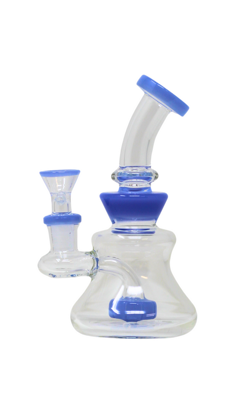 MWP 137 - 6" Curvy Vent Mini Glass Water Pipe 8 Colors