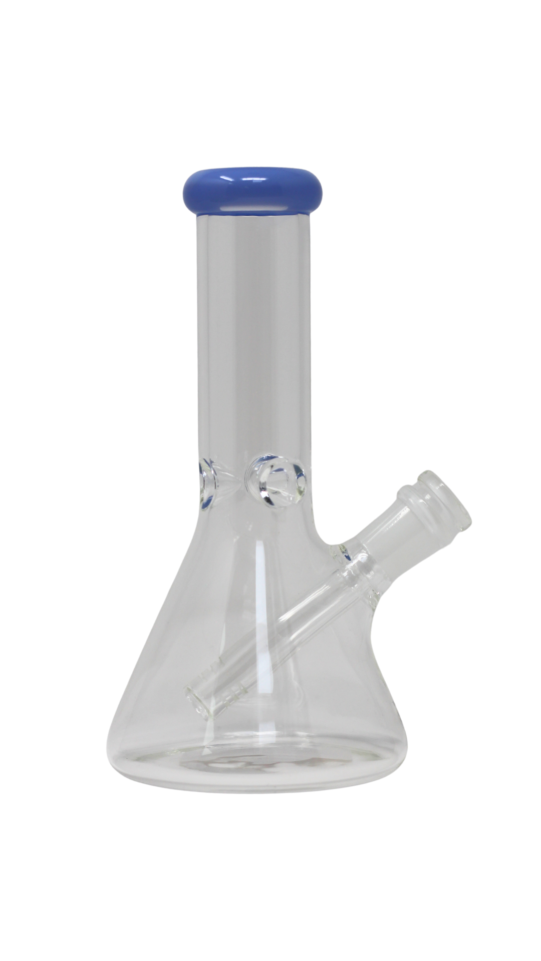 MWP 77 Beaker - 8" Clear Glass One-Tone Mini Bong