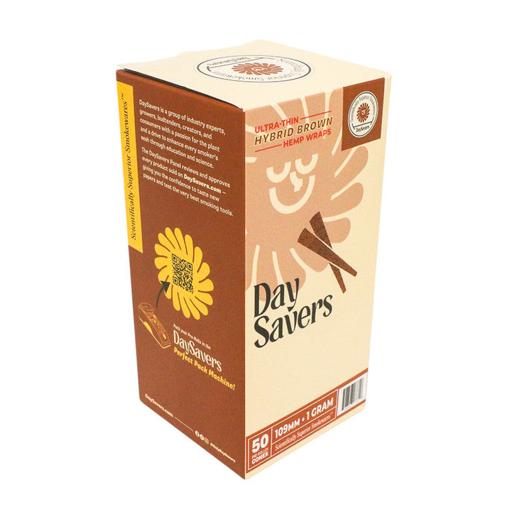 DaySavers 109mm-1 Gram Hemp Cones (50ct)