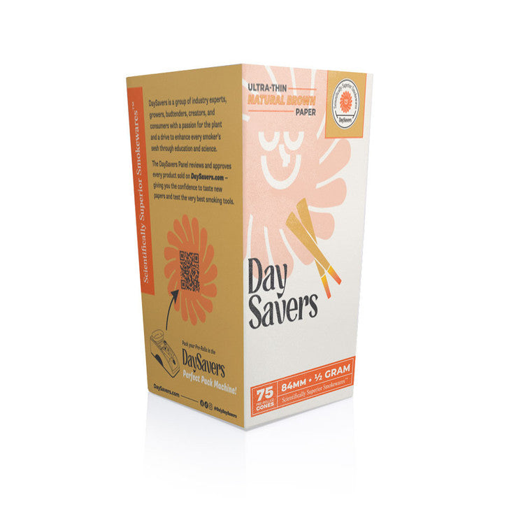 DaySavers 84mm-1/2 Gram Paper Cones (75ct)