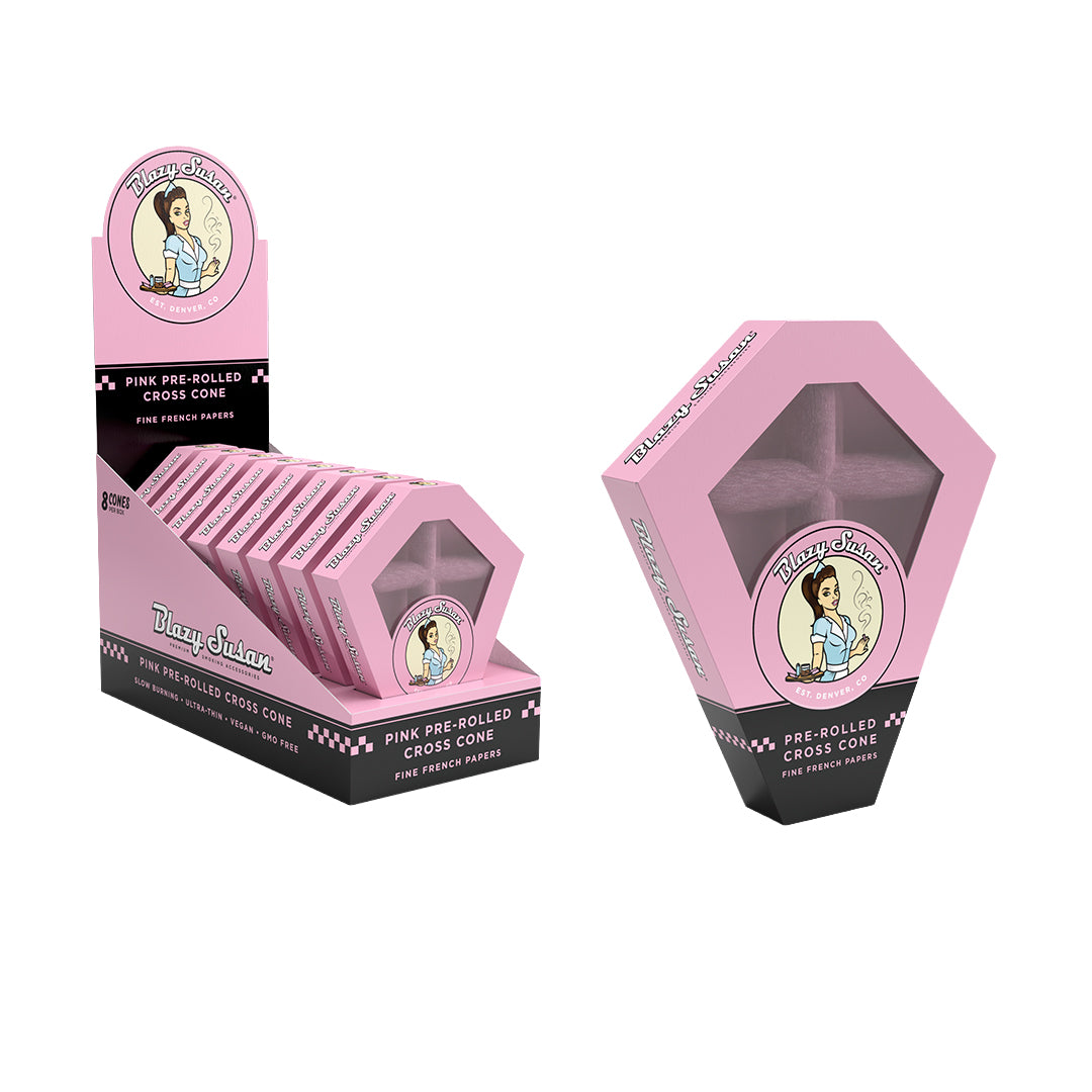 Blazy Susan - Pink Paper Cross Joint Cones