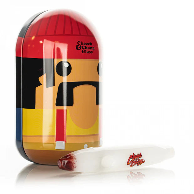 Cheech & Chong 6" Labrador(Steam Roller) Handpipe  W/ Collectible Tin