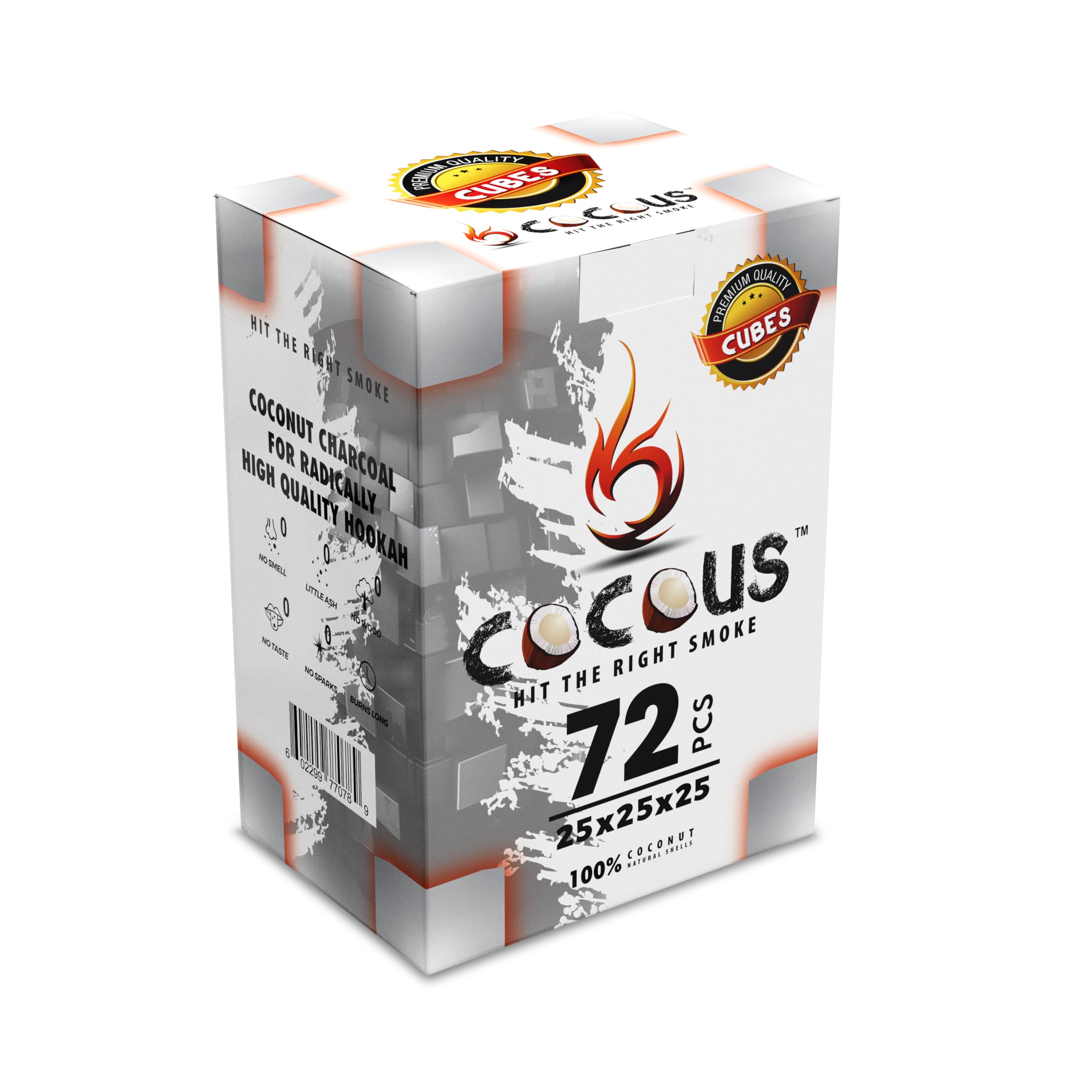 CocoUS Coconut Charcoal Cubes 72pc