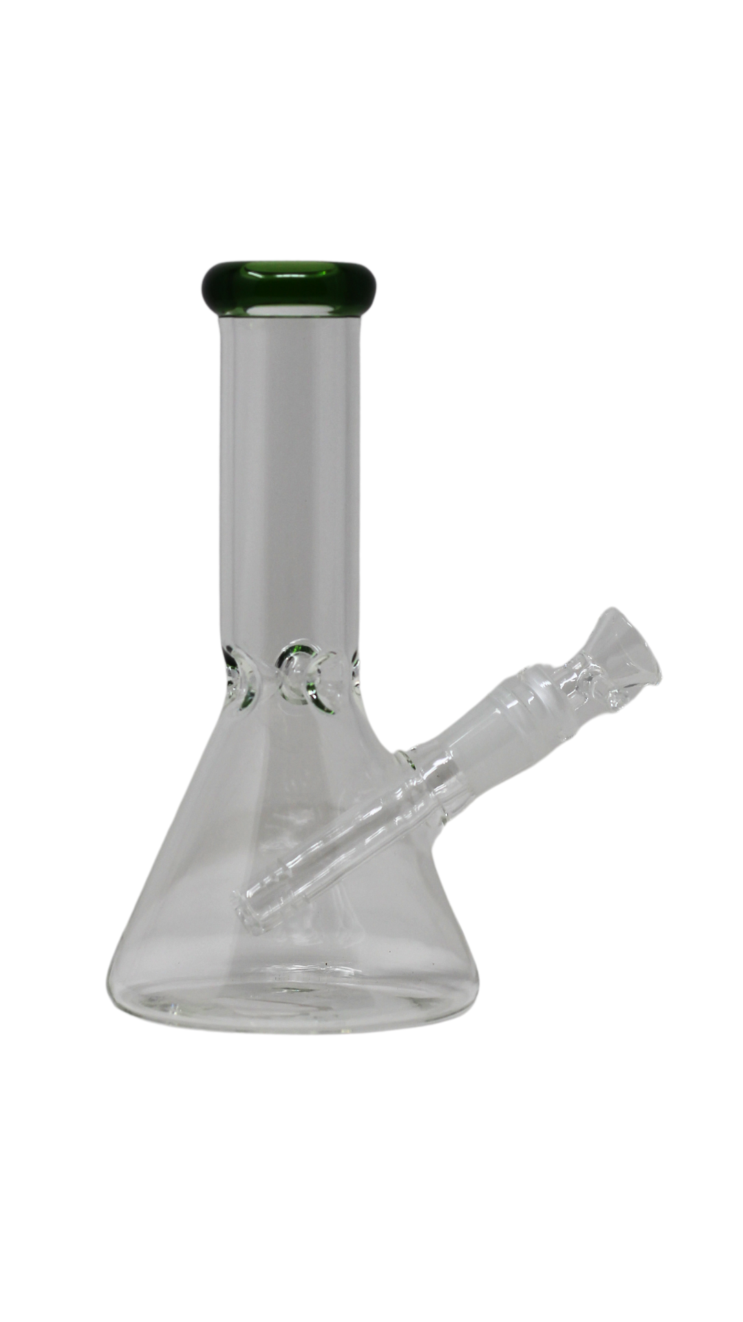 MWP 77 Beaker - 8" Clear Glass One-Tone Mini Bong