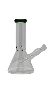 MWP 77 Beaker - 8" Clear Glass One-Tone Mini Bong
