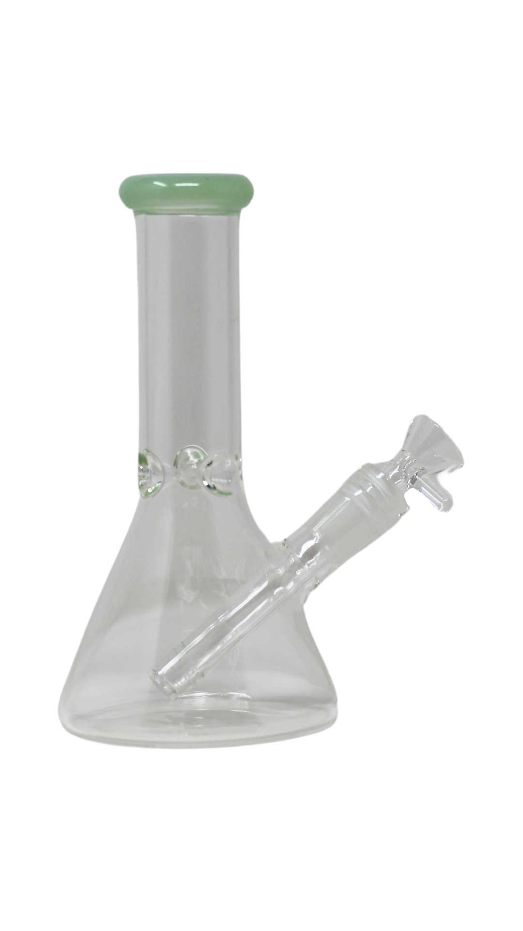 MWP 77 Beaker - 8" Clear Glass One-Tone Mini Bong