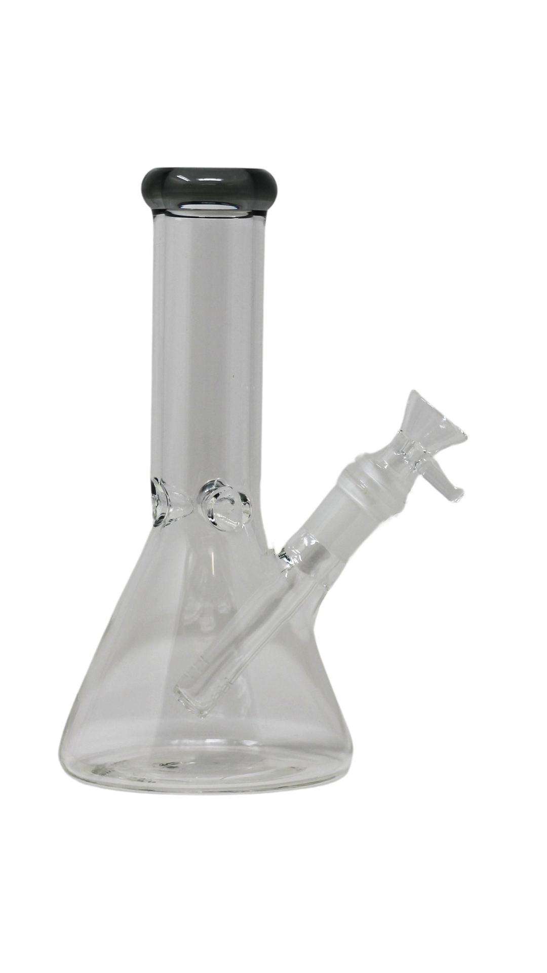 MWP 77 Beaker - 8" Clear Glass One-Tone Mini Bong