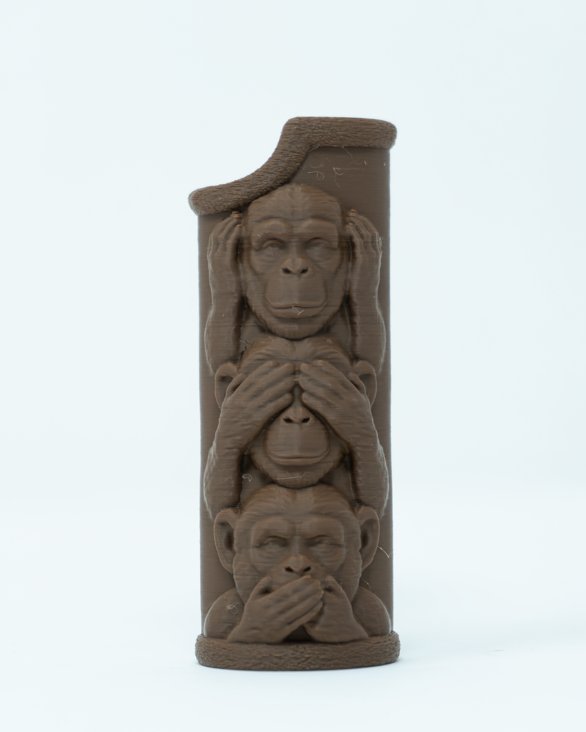 3D Printed Lighter Case - 3 Wise Monkeys