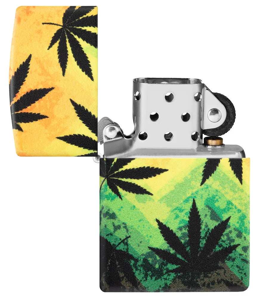 Zippo Lighter $41.95 - Rasta Leaf