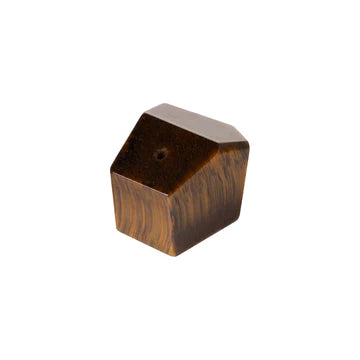 Faceted Incense Holder - Tiger Eye