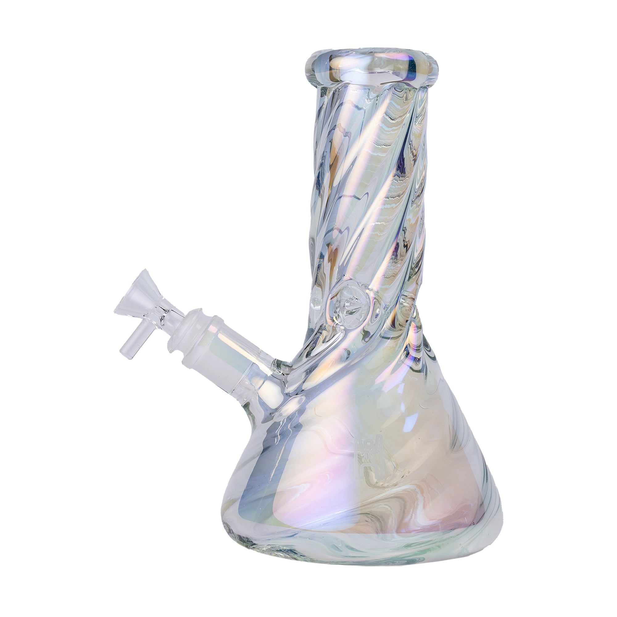 Human Grade - Twisted Iridescent Beaker 9"