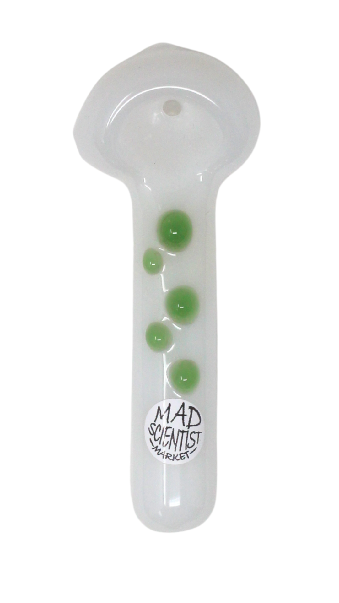 Booth $ix Glass Mini Dotted White Spoon