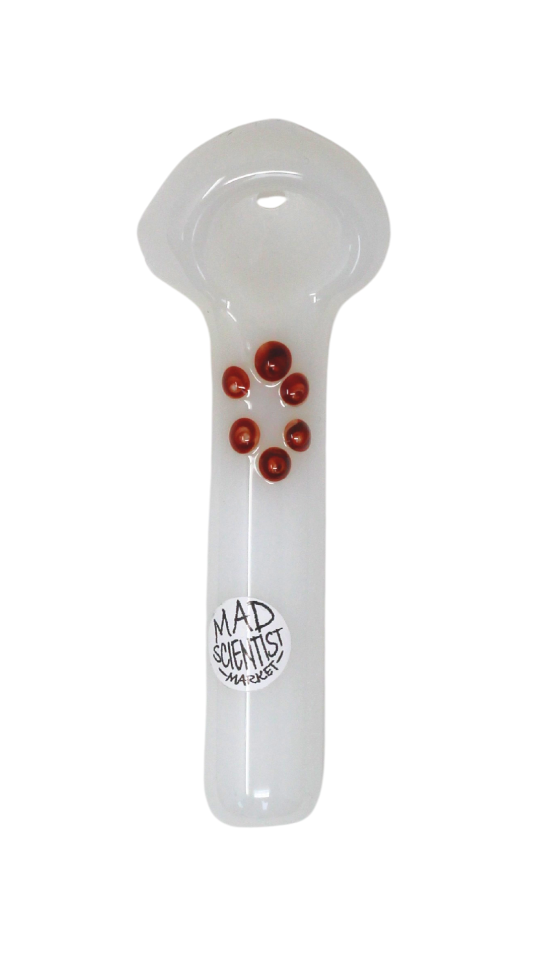 Booth $ix Glass Mini Dotted White Spoon