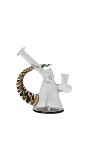 Boss Haas Glass Wigwag Cone Rig With 2 Hole Diffy