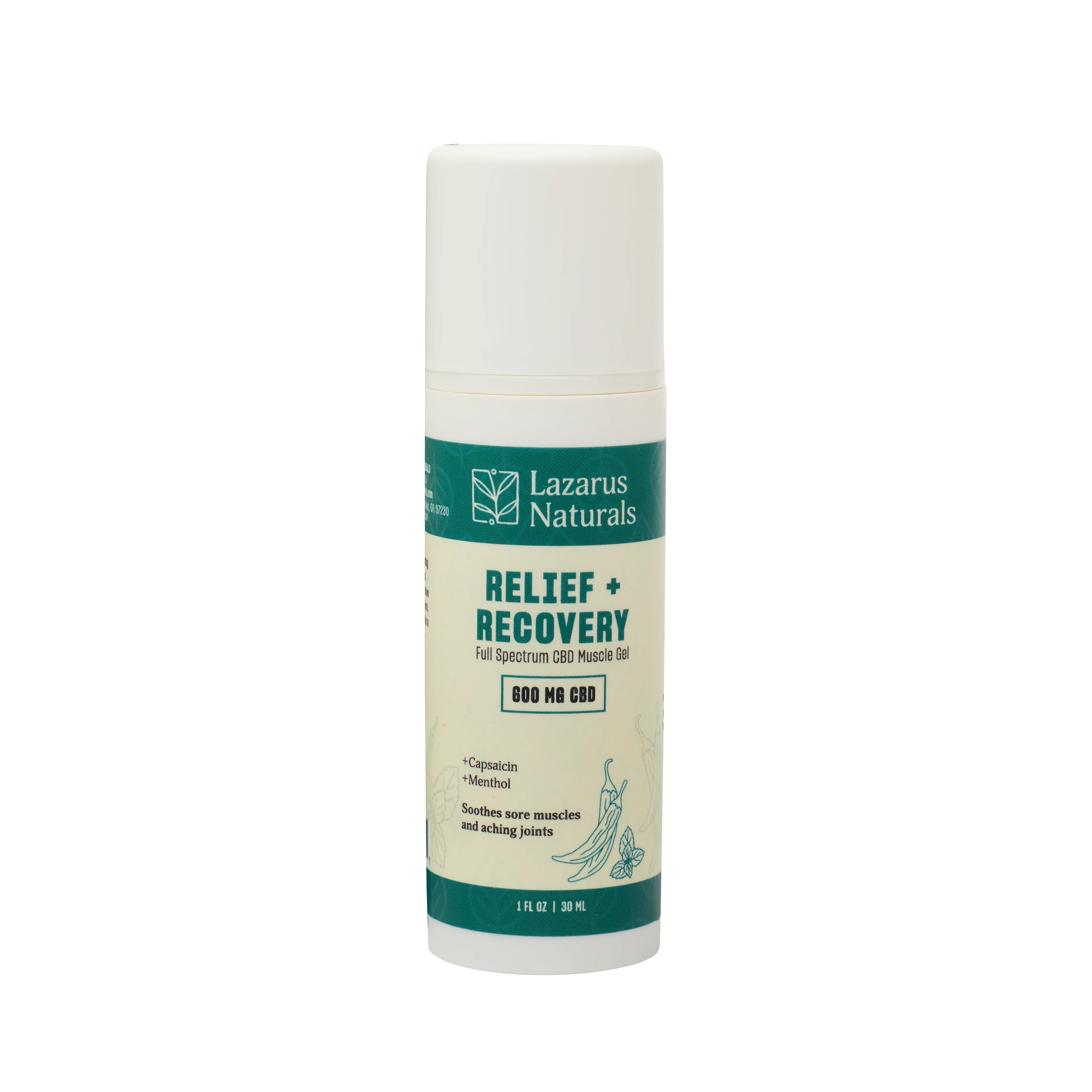 Lazarus Naturals CBD Muscle Gel, Relief & Recovery