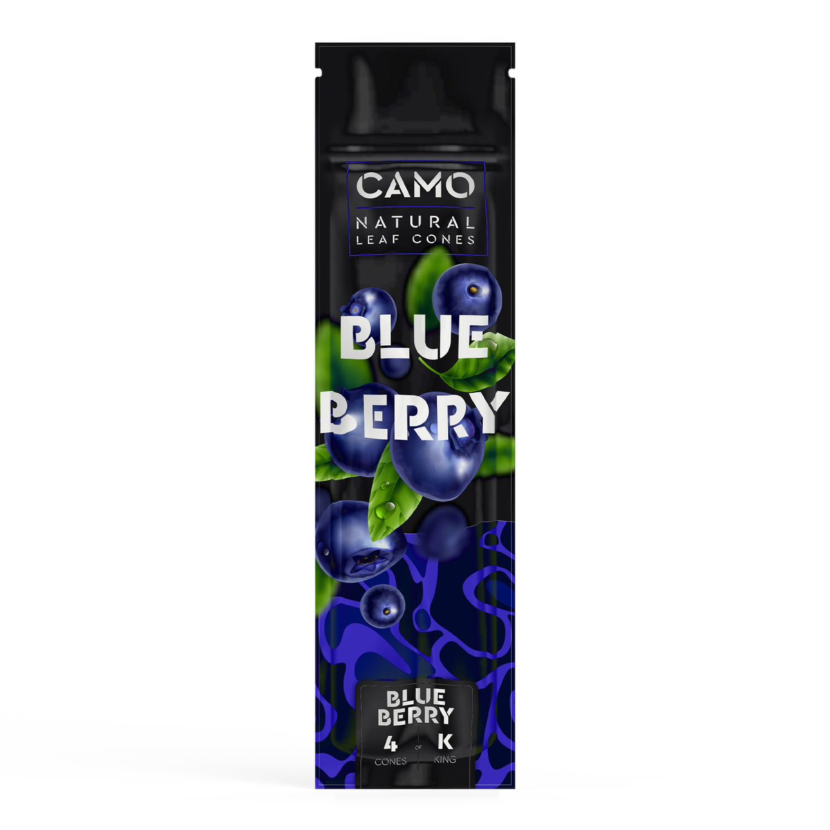 Camo Natural Leaf Cones Blueberry