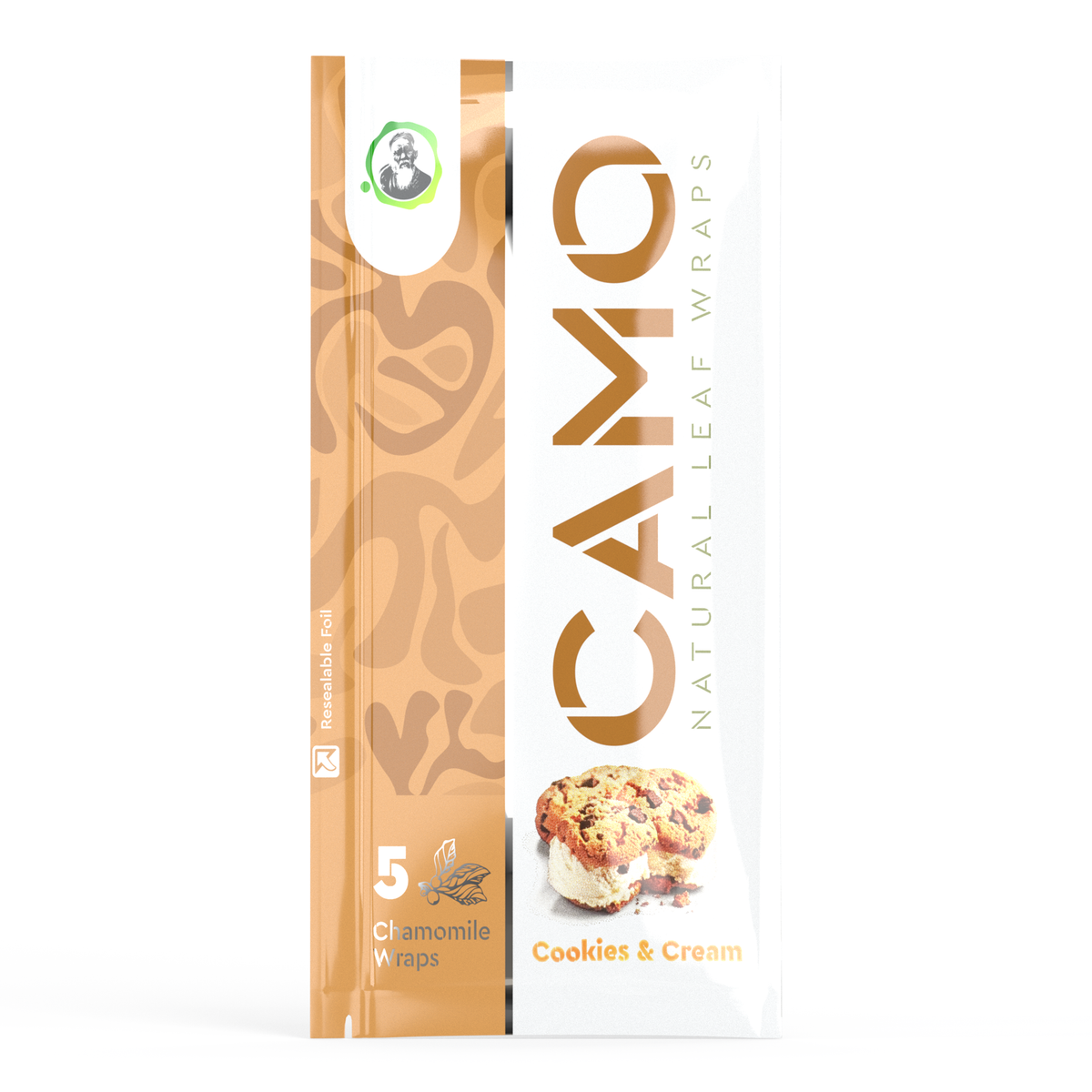 Camo Natural Leaf Wraps - Cookies & Cream