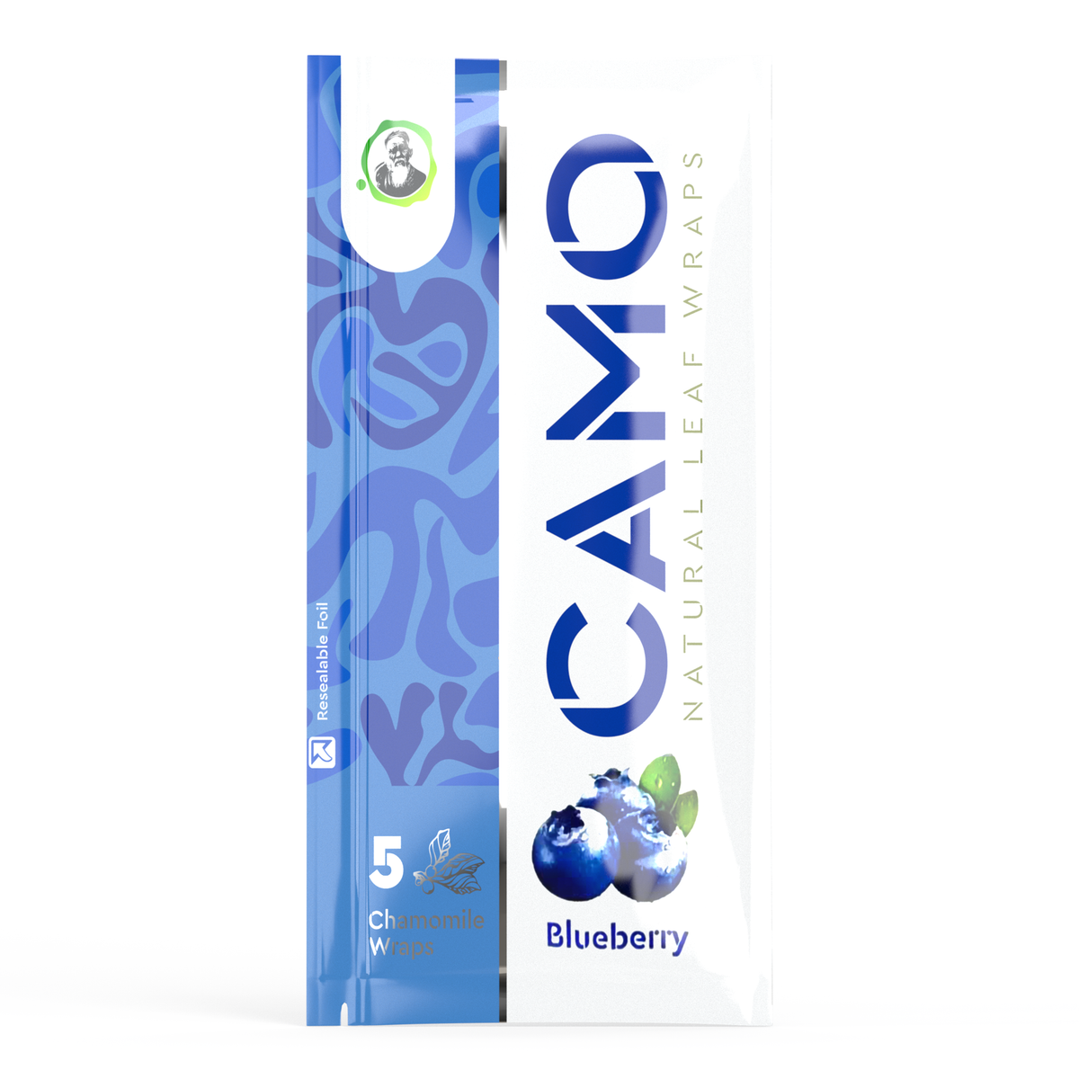 Camo Natural Leaf Wraps - Blueberry