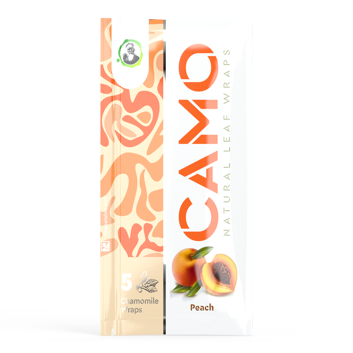 Camo Natural Leaf Wraps - Peach