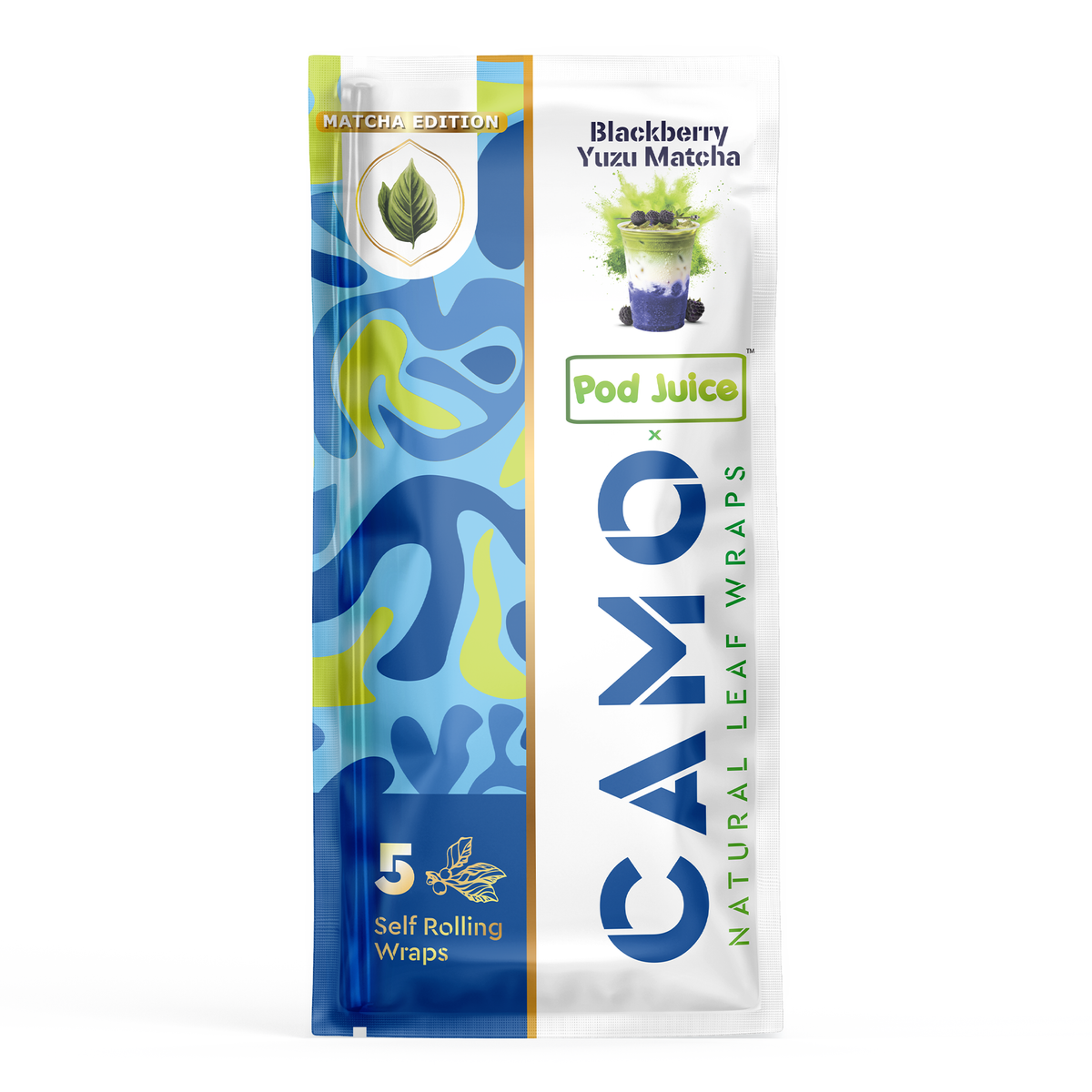 Camo Natural Leaf Wraps - Blackberry Yuzu Matcha