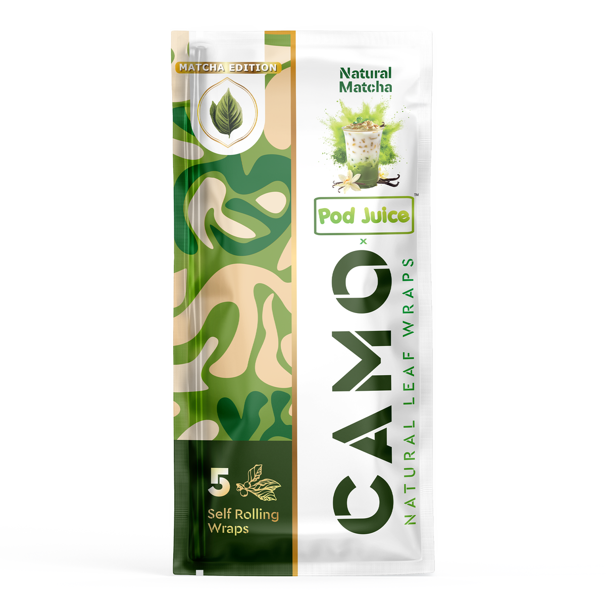 Camo Natural Leaf Wraps - Natural Matcha