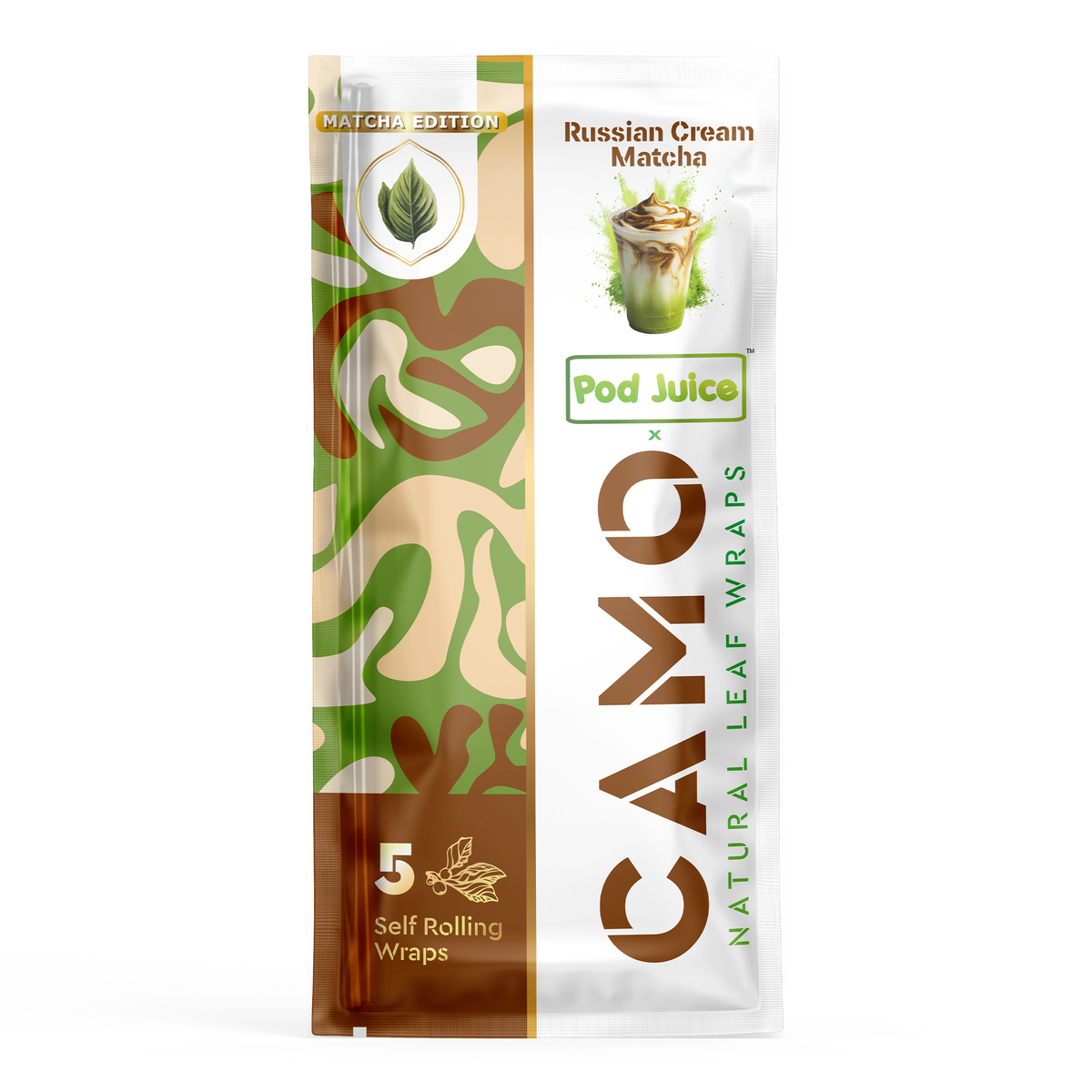 Camo Natural Leaf Wraps - Russian Cream Matcha